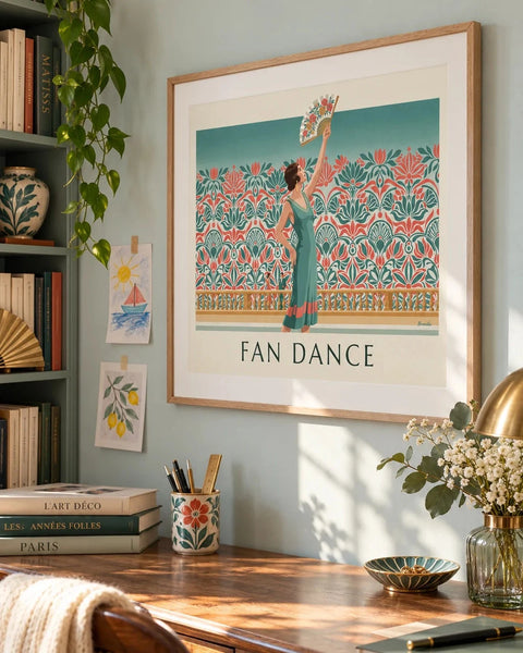 Plakáty Art deco: plakát z kolekce v rámu v interiéru