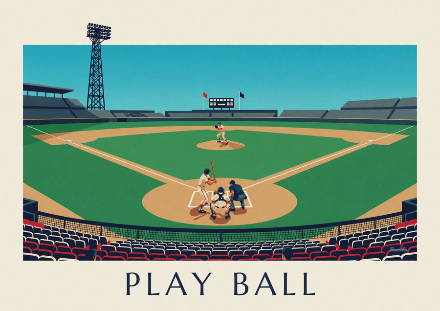 Baseball game from the stands poster