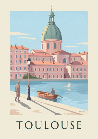 Poster of the La Grave dome on the Garonne in Toulouse: the full poster
