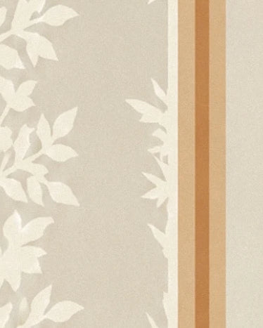 White frost patterns on the glass, beside the golden window frame
