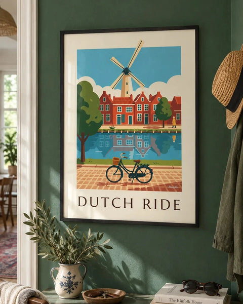 Cycling posters: collection poster framed in a home interior
