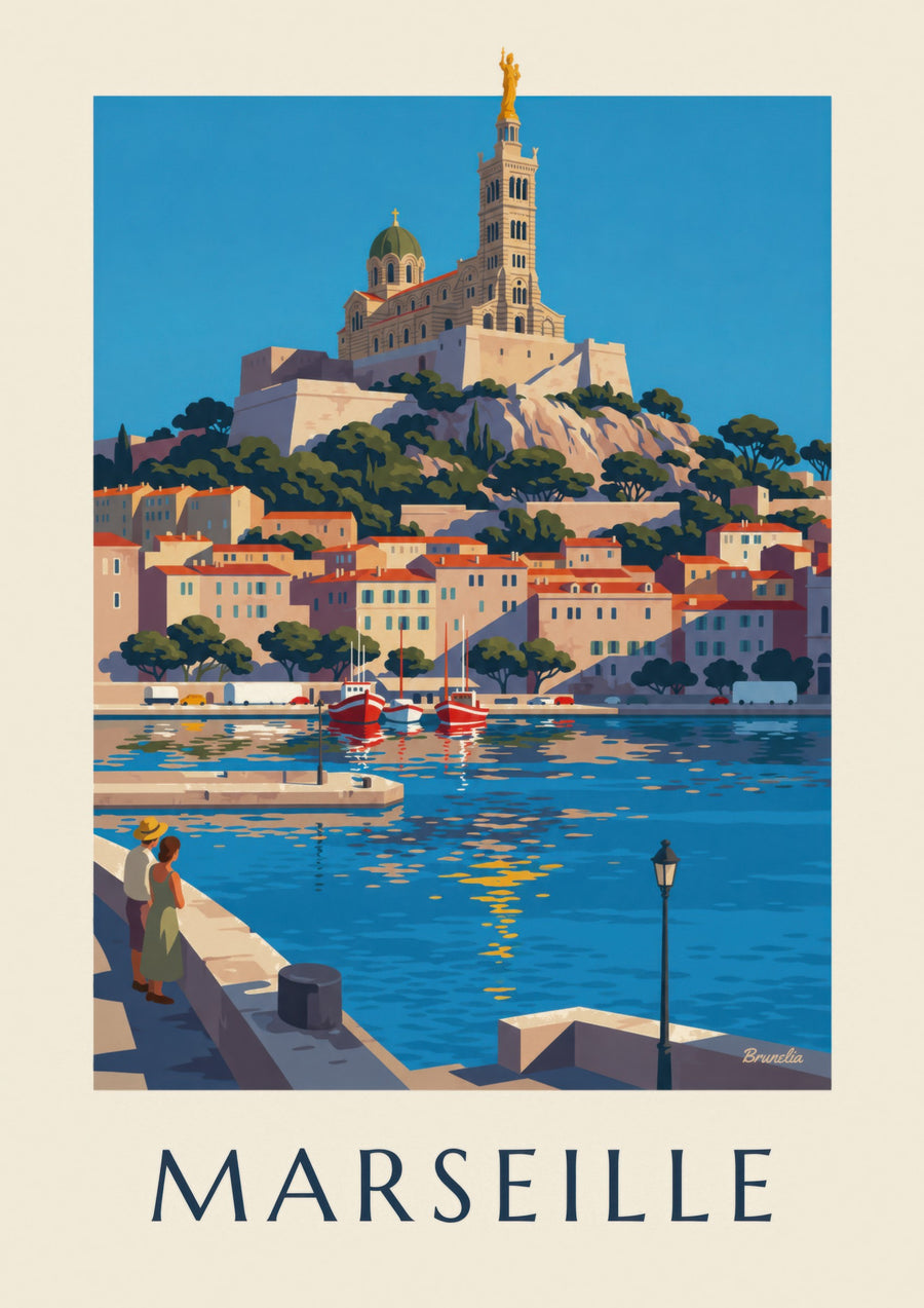 Plakát Notre-Dame-de-la-Garde v Marseille
