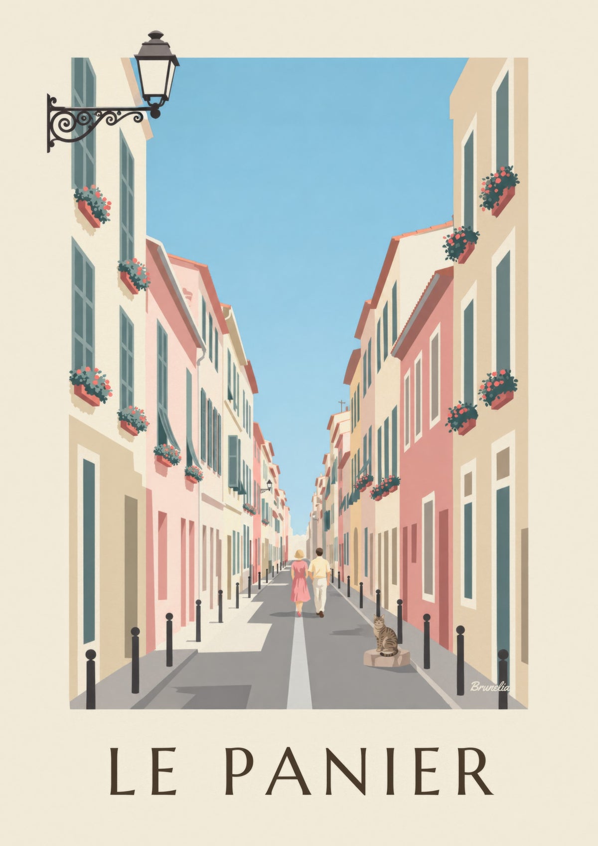 Affiche rue du Petit-Puits au Panier à Marseille