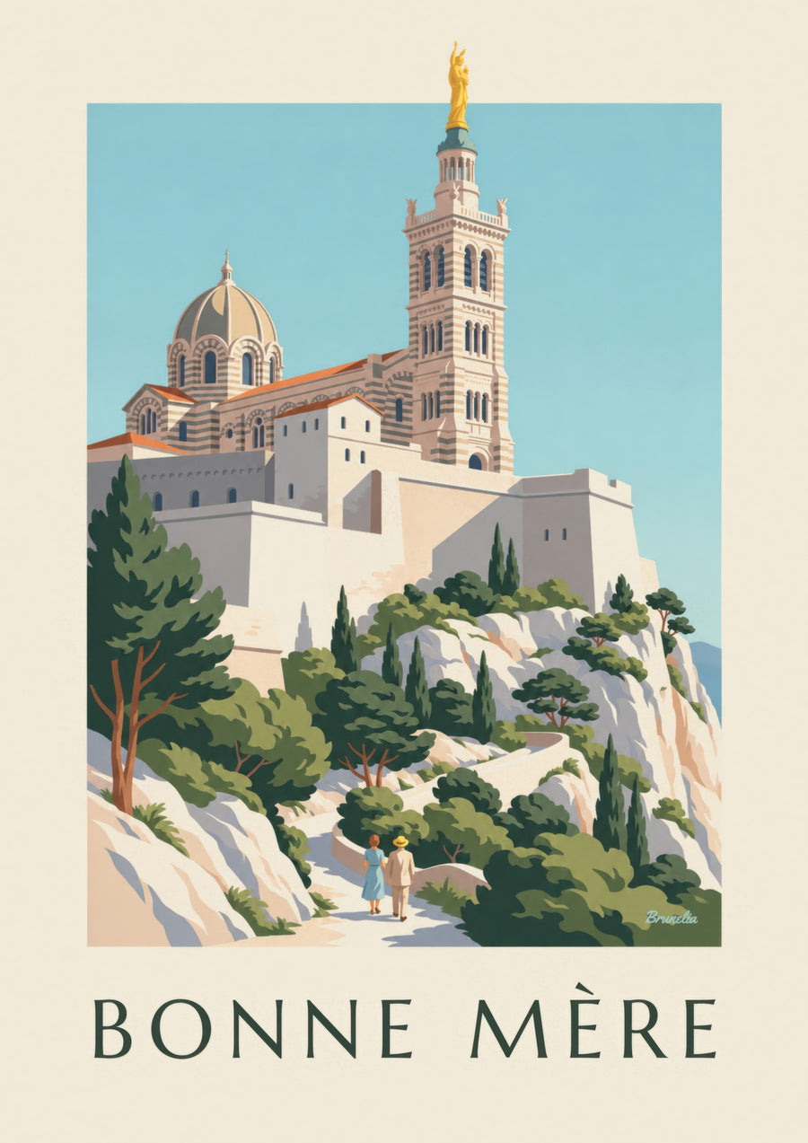 Plakát baziliky Notre-Dame-de-la-Garde
