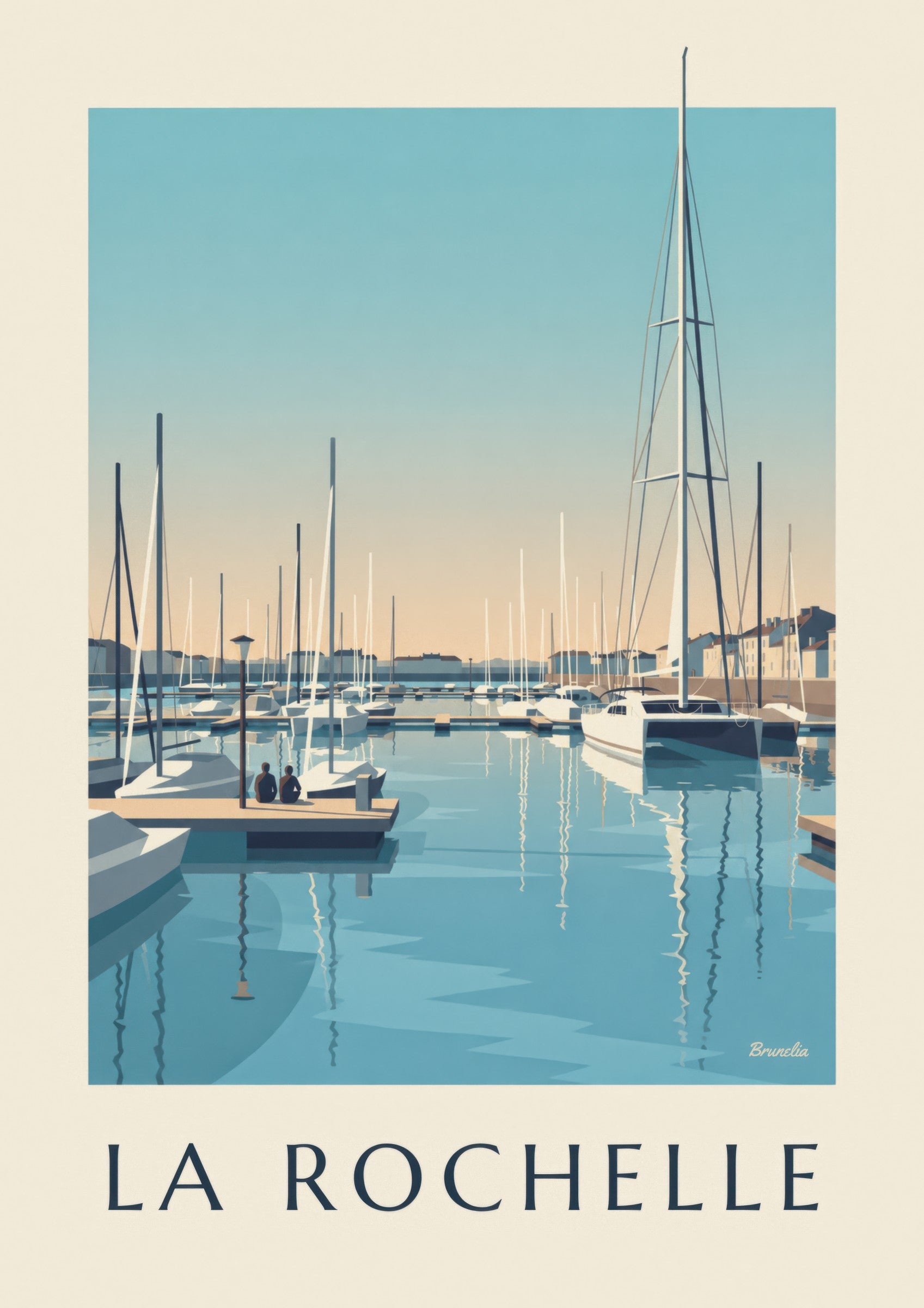 Affiche port de plaisance des Minimes à La Rochelle: detailní záběr