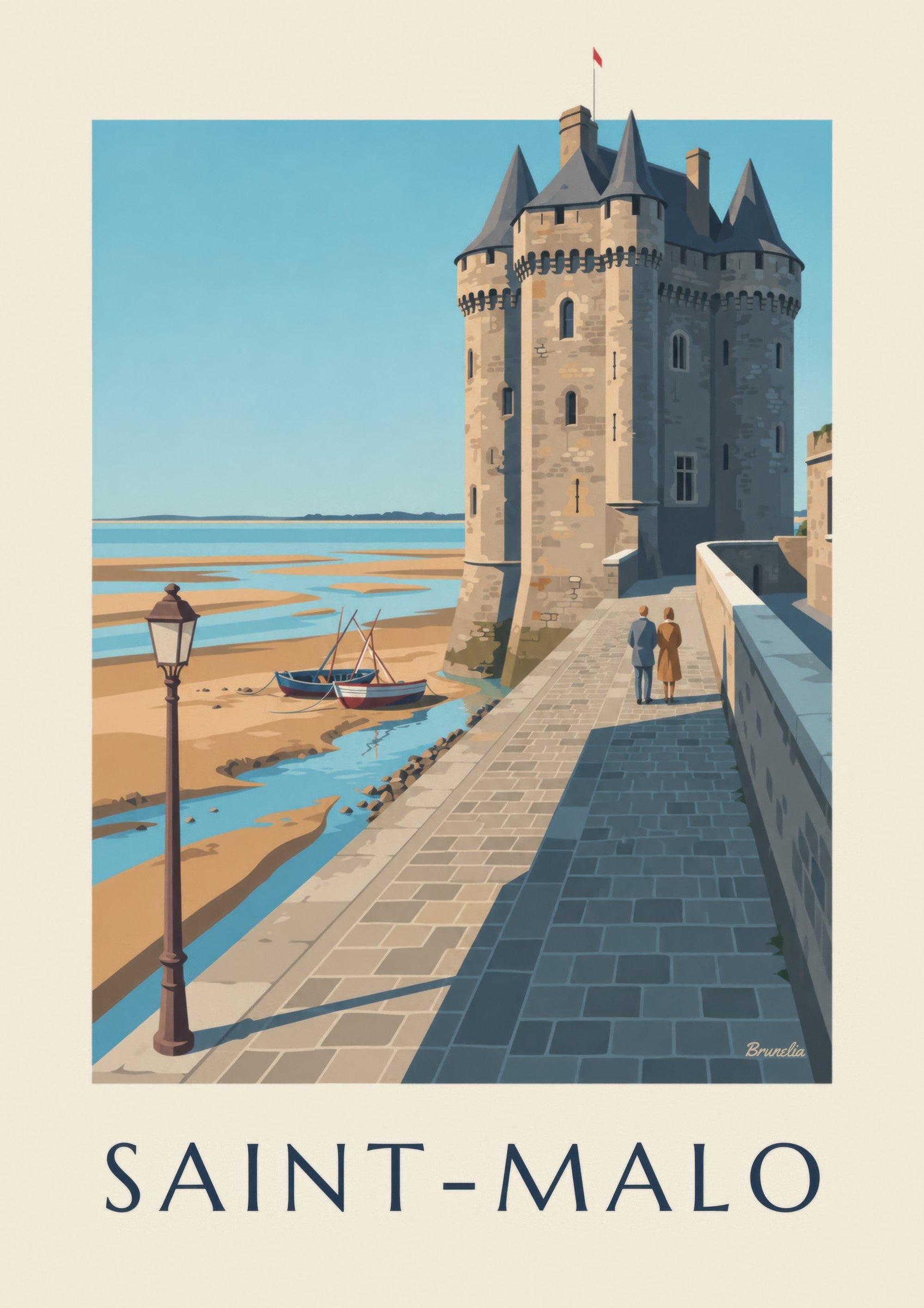 Affiche Tour Solidor à Saint-Servan, Saint-Malo: detailní záběr