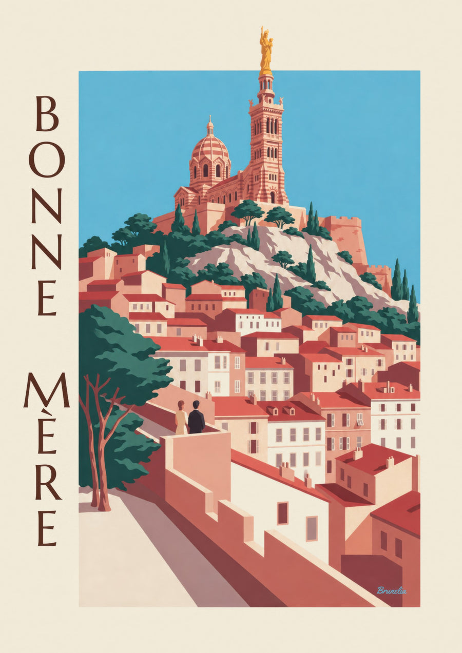 Plakát Notre-Dame-de-la-Garde v Marseille