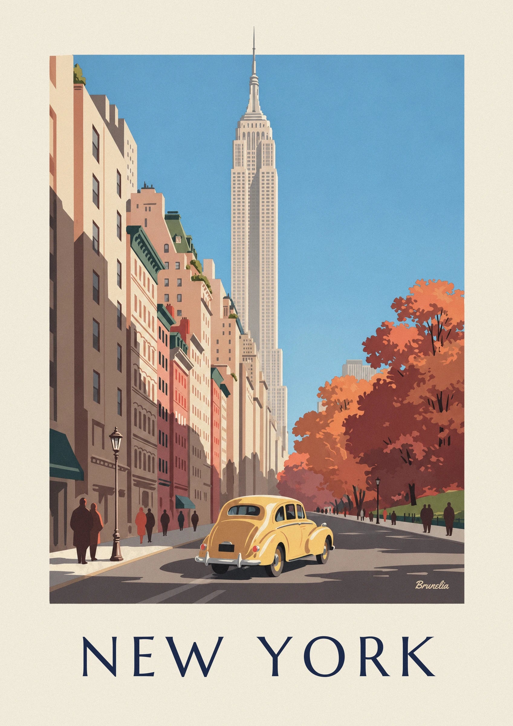 La silhouette élancée de l’Empire State Building sur un ciel bleu