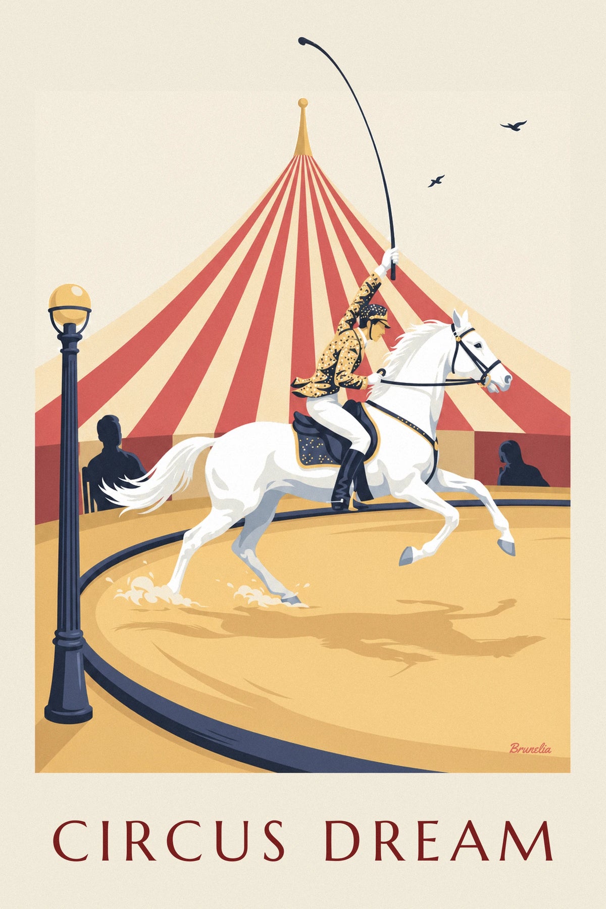 Vintage Belle Époque circus big top posters by Brunelia