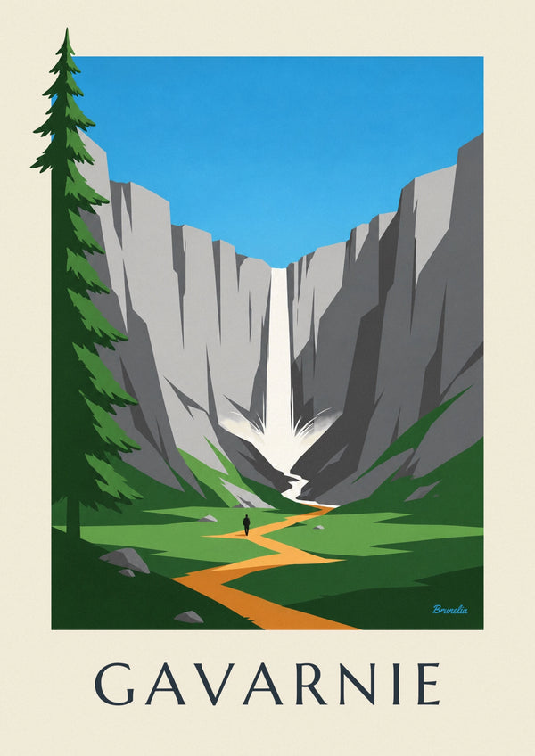 Cirque de Gavarnie and its great waterfall poster